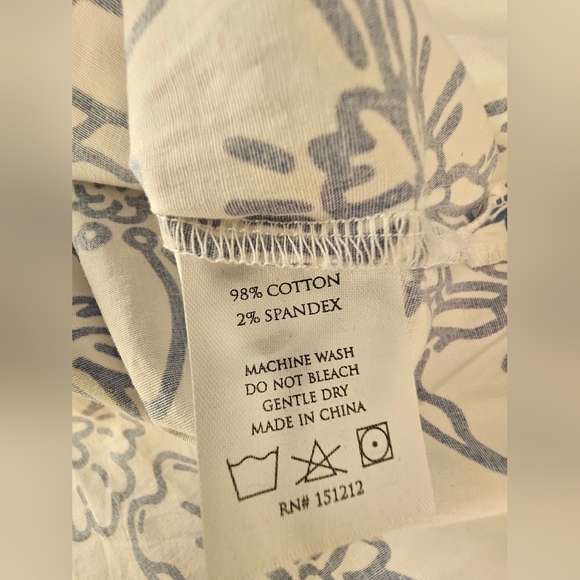 Michelle McDowell Fresh Feelings Elle Top Blue White Floral Size Small - Picture 9 of 9